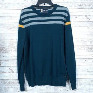 I See DNM Mens Sweater XL Crewneck Long Sleeve Stripe 168